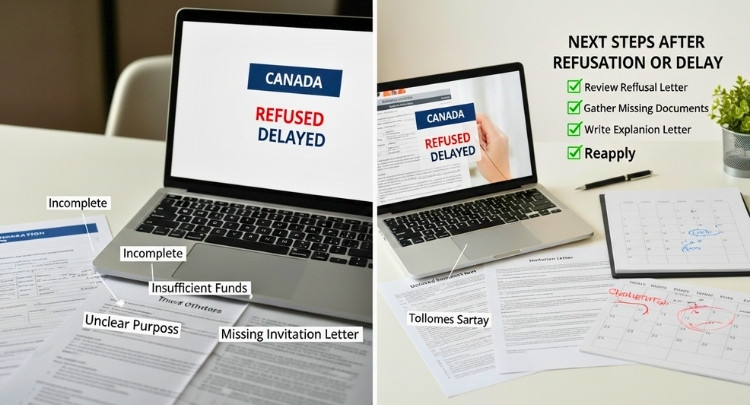 Reasons for Refusals or Delays in Canada Visa Applications and What to Do After