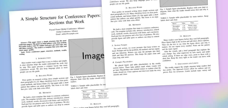 What Simple Structure Fits Most Conference Papers