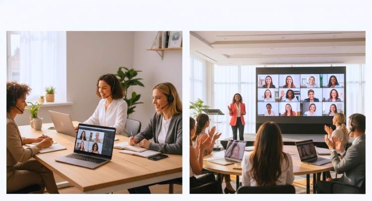 What Happens at Virtual or Hybrid Women’s Conferences