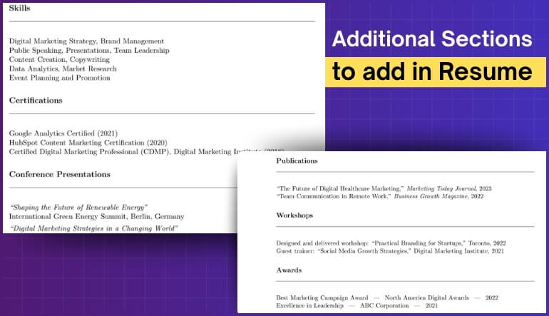 Additional Sections to Consider for Your Resume