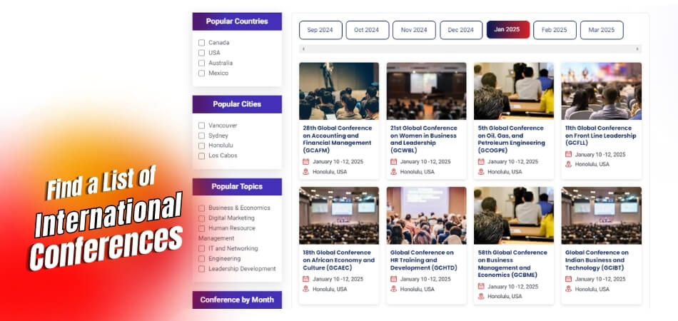 How Do I Find a List of International Conferences