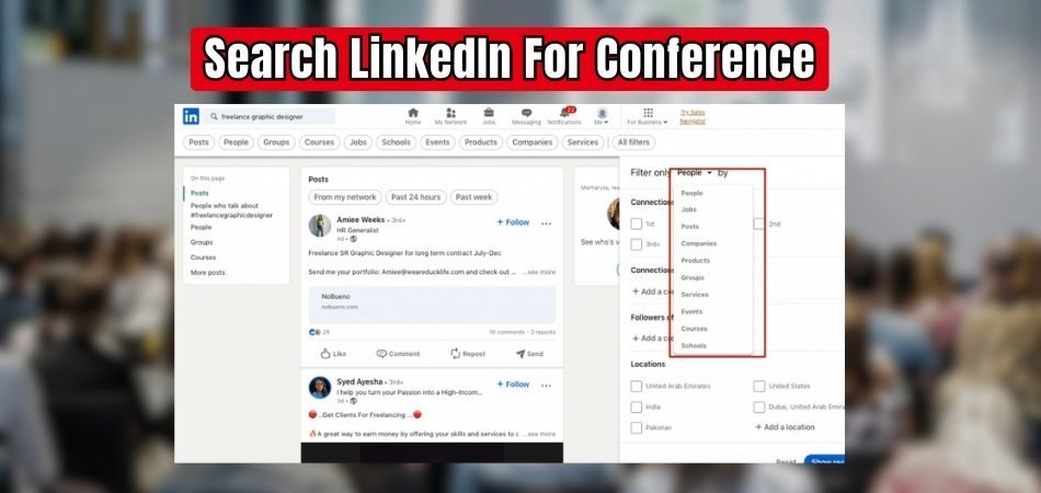 How to Search LinkedIn for Conference