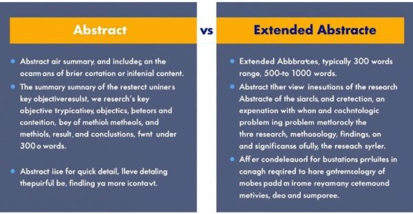 What is the Difference Between Abstract and Extended Abstract?