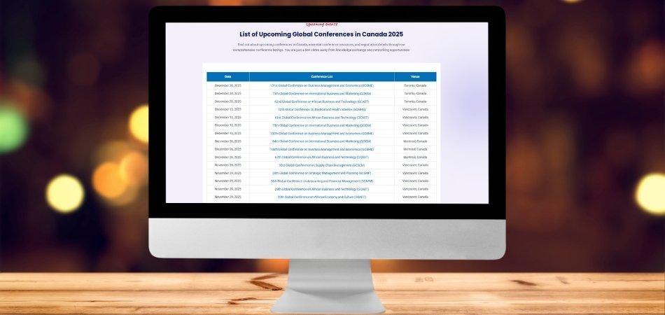 How to Find a Conference in Canada for Your Presentation