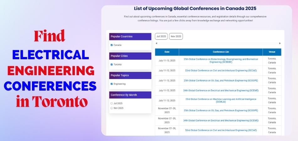 How to Find Electrical Engineering Conferences in Toronto
