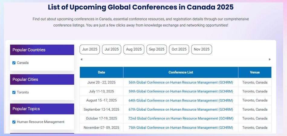 How to Find Human Resources Management Conferences in Toronto