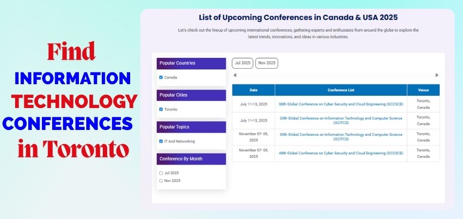 How to Find Information Technology Conferences in Toronto