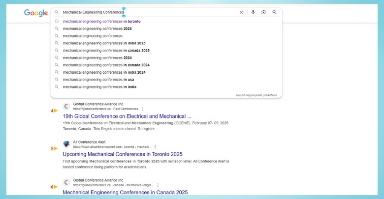 Top Search Terms to Find Mechanical Engineering Conferences in Toronto