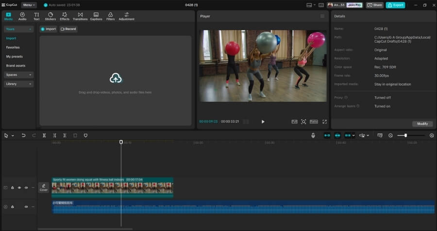 Select and Adjust the Clip on the Timeline