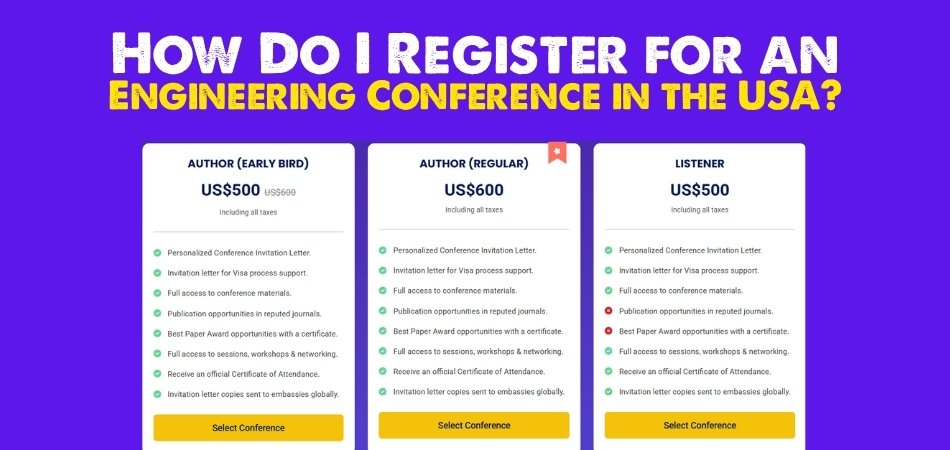 How Do I Register for an Engineering Conference in the USA