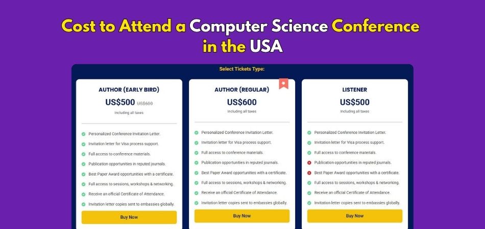 How Much Does It Cost to Attend a Computer Science Conference in the USA