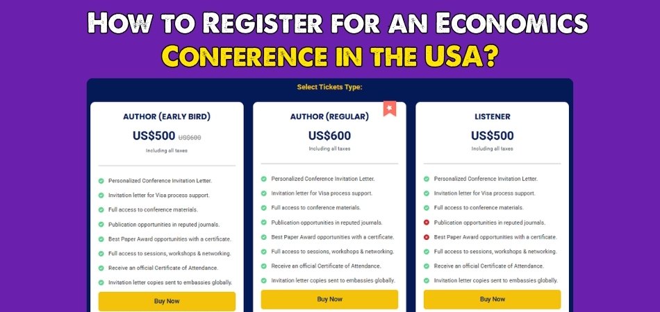 How to Register for an Economics Conference in the USA?