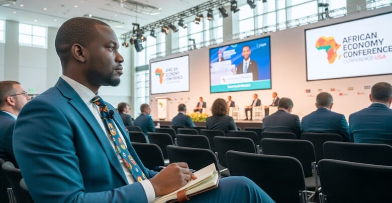 Who Typically Attends African Economy Conferences Without Presenting