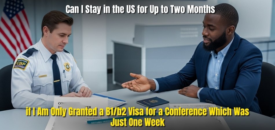 Can I Stay in the US for Up to Two Months if I Am Only Granted a B1b2 Visa for a Conference Which Was Just One Week