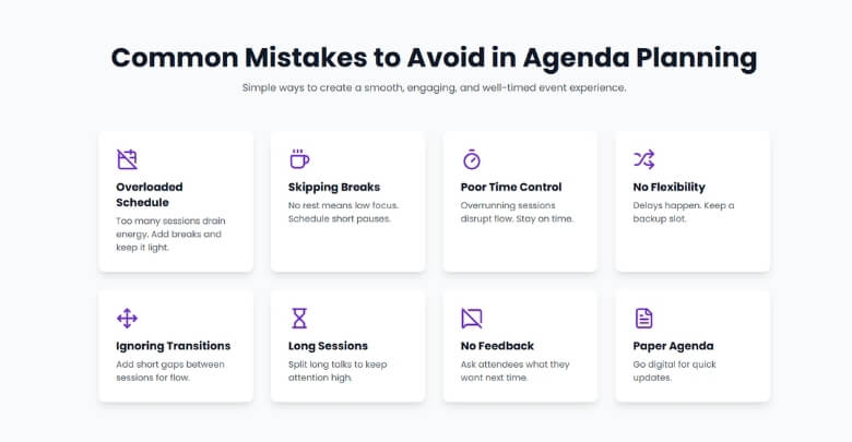 Common Mistakes to Avoid in Agenda Planning
