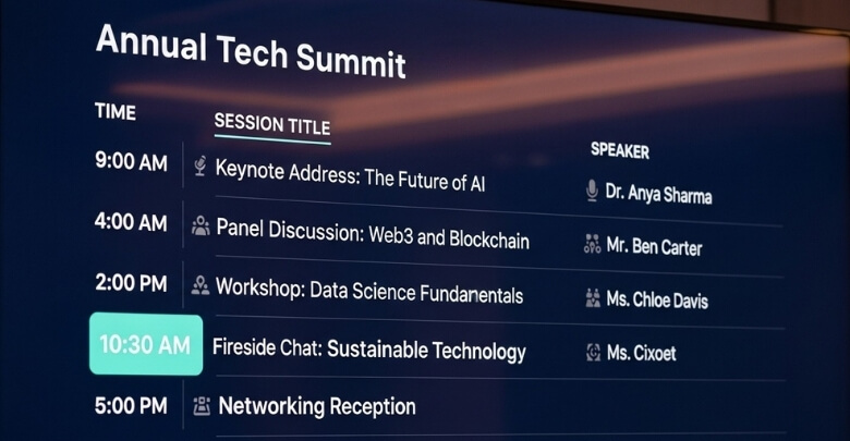 How to Design a Conference Agenda That’s Easy to Read