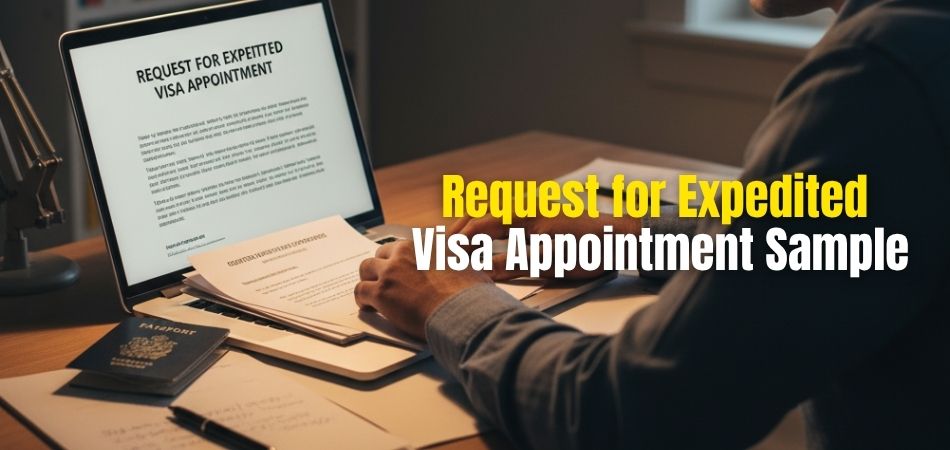Request for Expedited Visa Appointment Sample