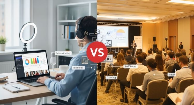 Balancing Costs Between Virtual and In-Person