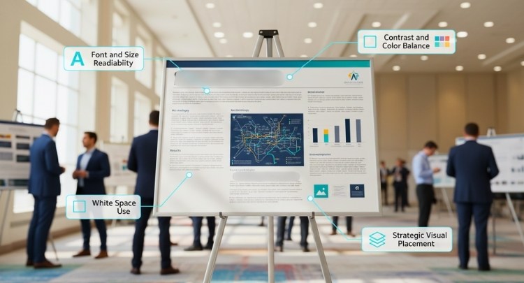 What Makes a Poster Easy to Read from a Distance